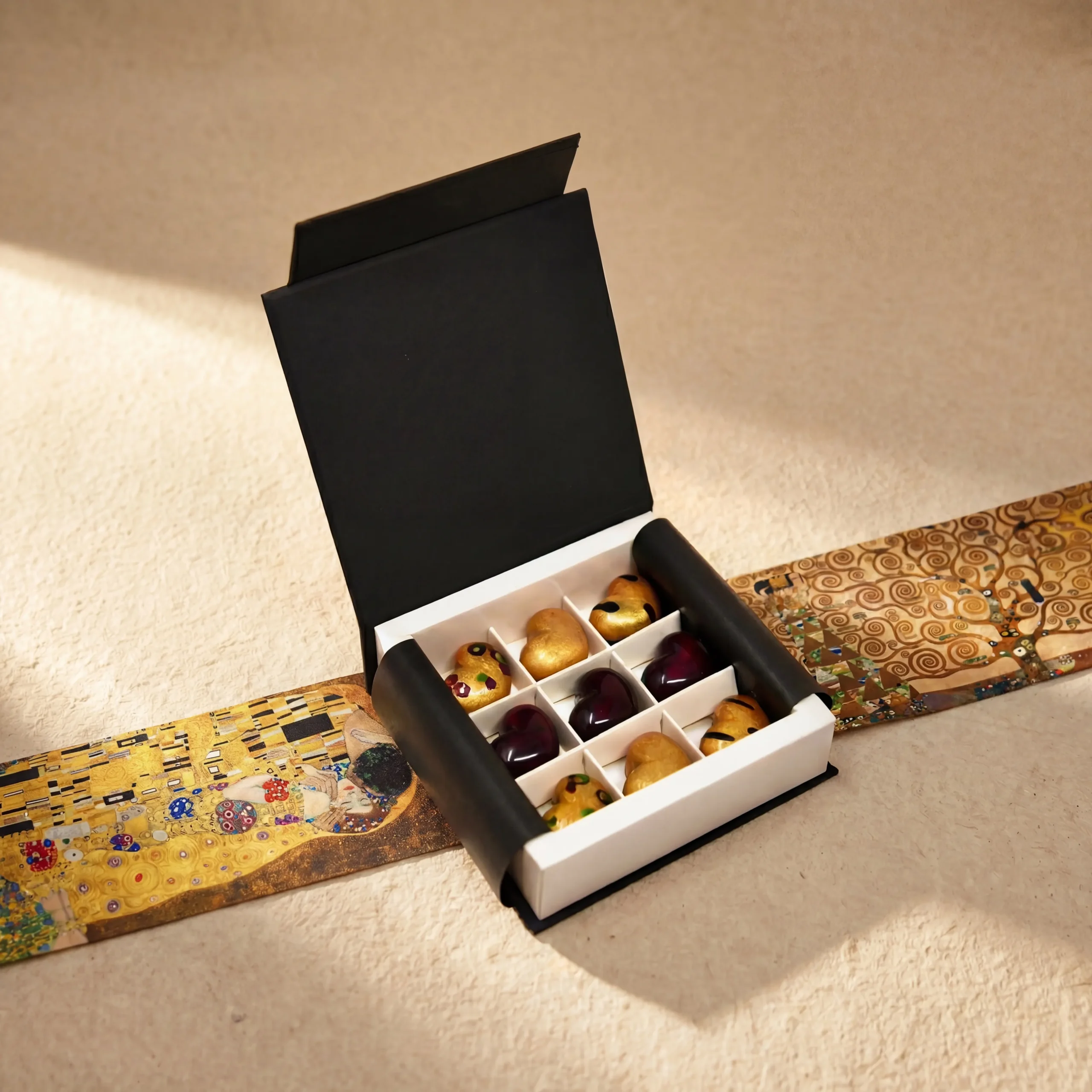 Cofanetto San Valentino "L'Abbraccio" – Praline d'Autore ispirate a Gustav Klimt
